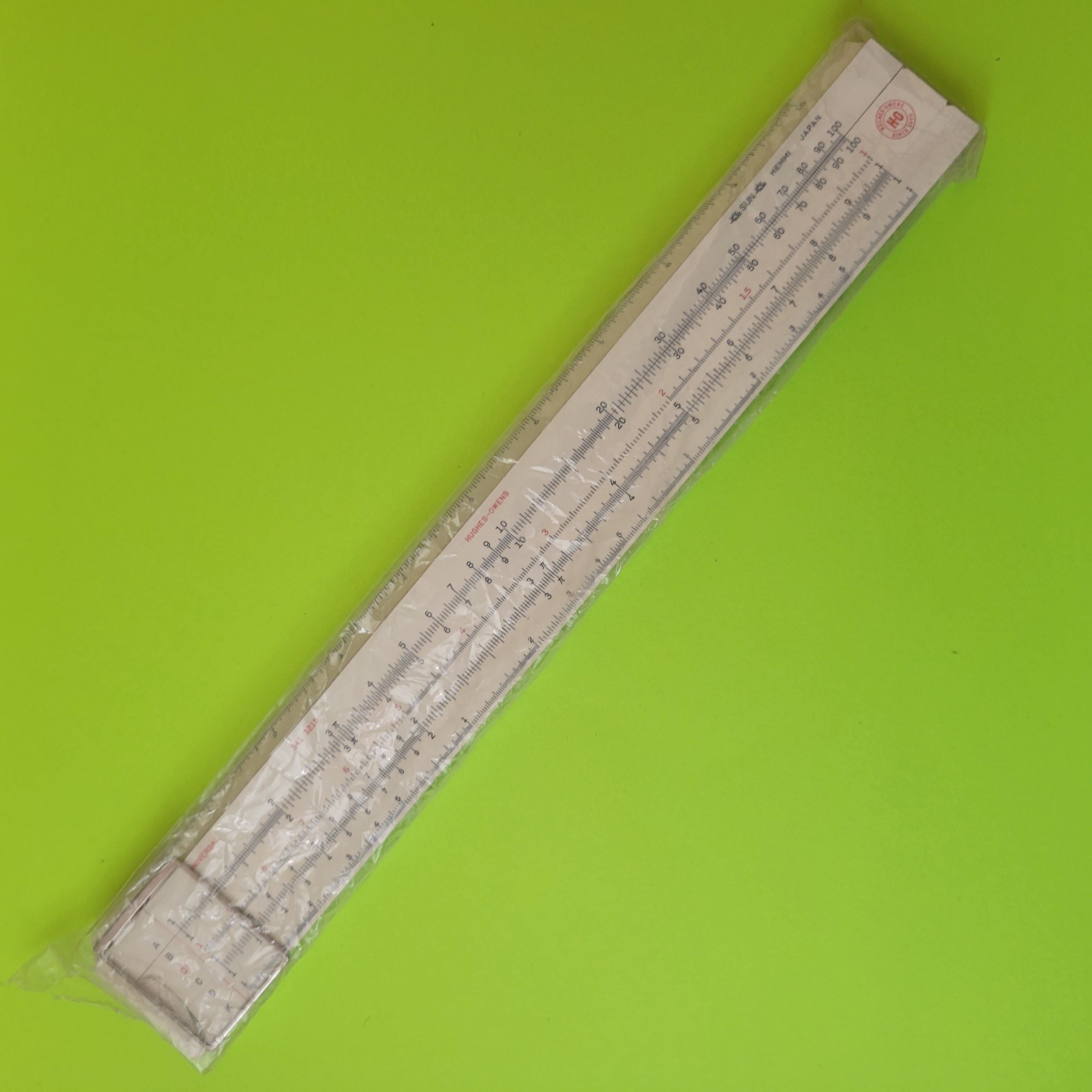 An image of the bag of a Sun Hemmi 341 3526 slide rule